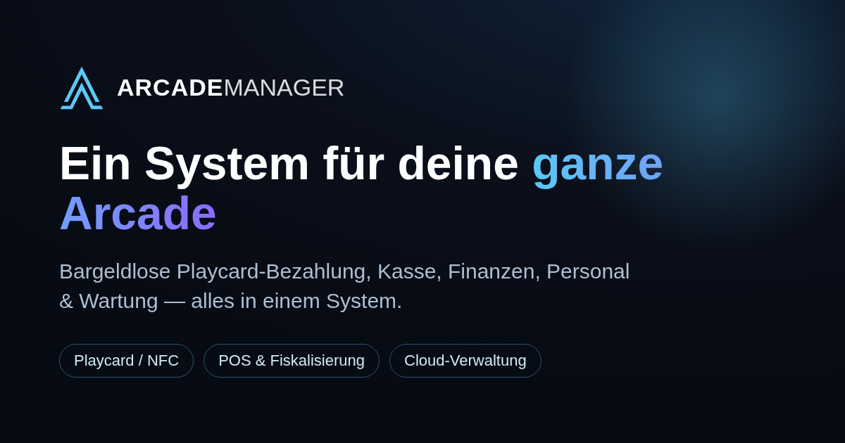 ArcadeManager — Das All-in-1 System für deine Arcade